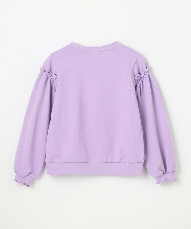 ANY KIDS ネコシルエット裏毛トレーナー ラベンダー