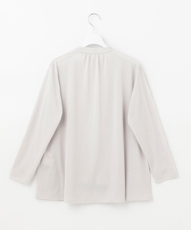 自由区 【保湿性/吸湿性/吸水速乾/接触冷感/UVケア】ハンディカーディガン ショート ライトグレー系