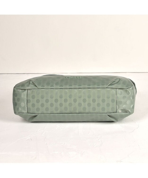 Y'SACCS PolkaDots口折れショルダー　Mサイズ ライトグリーン