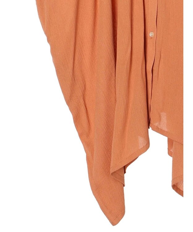 earth music&ecology レーヨンビッグシャツチュニック Orange