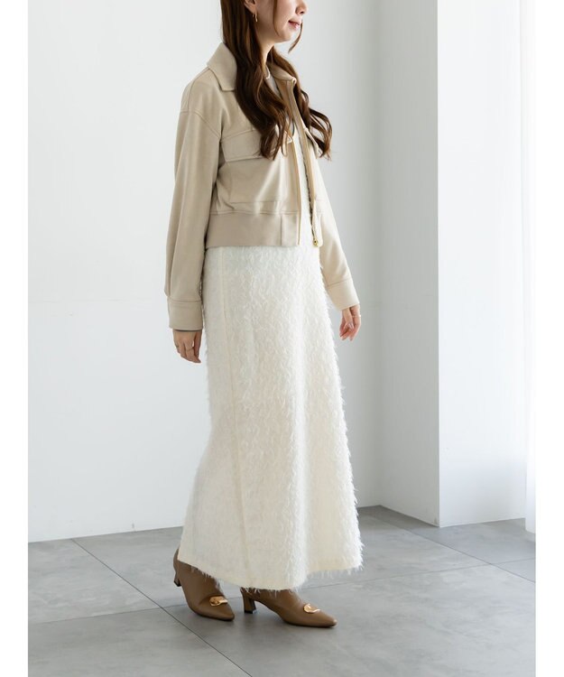 Te chichi カットジャガードキャミワンピース オフホワイト