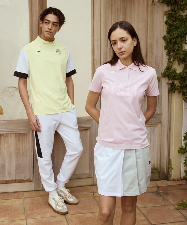 FILA GOLF／marie claire 【Kappa】半袖モックネックシャツ イエロー