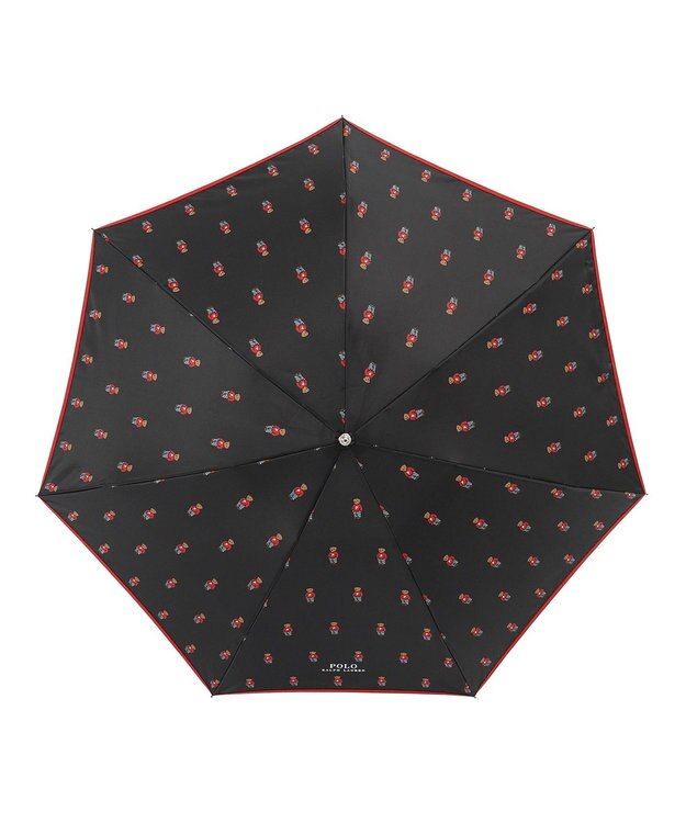 MOONBAT POLO RALPH LAUREN 折りたたみ傘 FLAG BEAR ツイル ブラック