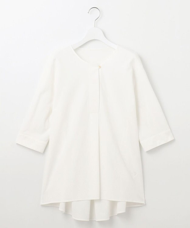 自由区 L 【カタログ掲載・洗える】リヨセルコットンツイル ブラウス オフ