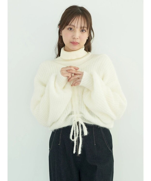 earth music&ecology ねこ毛ライク２ｗａｙボレロ Ivory