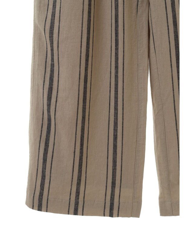 CRAFT STANDARD BOUTIQUE リネンレーヨンストライプイージーパンツ Stripe Beige
