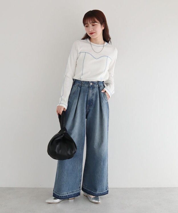 Green Parks ・ＳＵＧＡＲ　ＳＰＯＯＮ　カラーｓｔリブロンＴＥＥ Off White