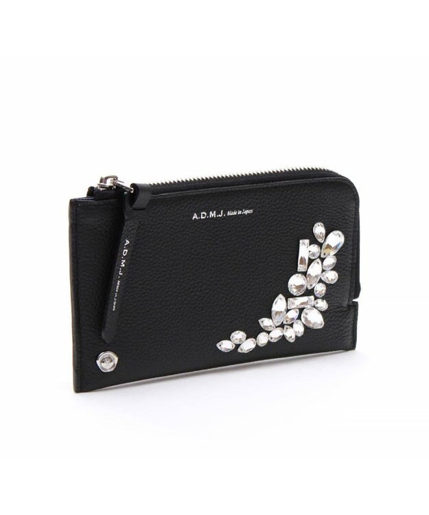 A.D.M.J. 【牛革】モーツァルト/スワロフスキー・クリスタル付オーガナイザーパース BK