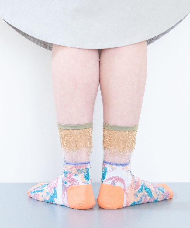 COQ フワリ シアーラメソックス ピンク