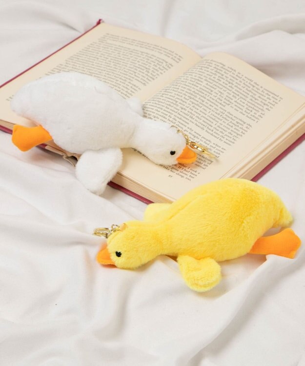 WEGO あひるぬいぐるみキーホルダー ホワイト