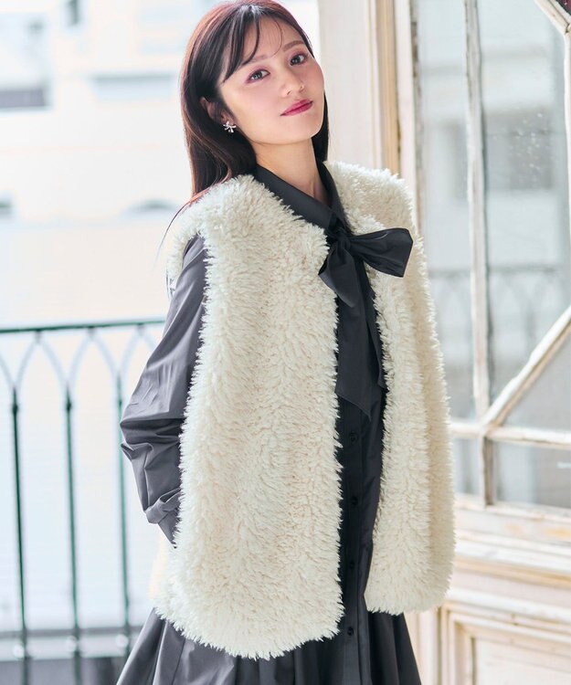 シクラス 人気ジレ リバーシブル ミンクファーベルト 34 美品 シクラス