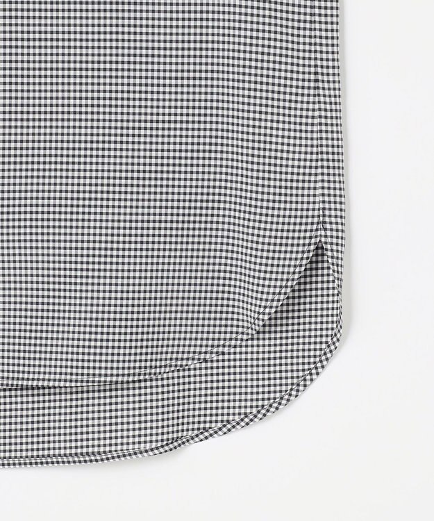 J.PRESS LADIES L 【一枚で着映え】アセVisギンガム ギンガム ブラウス ブラックチェック系