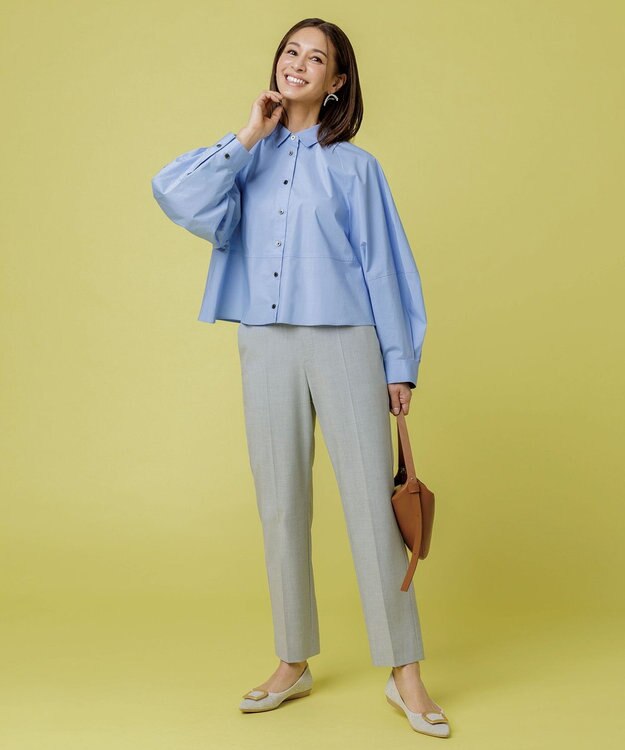 UNFILO マイビューティ テーパードパンツ ライトグレー