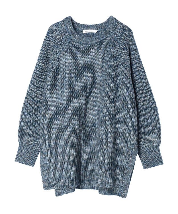 AMERICAN HOLIC Ｍｉｘヤーンラグランニットプルオーバー Blue