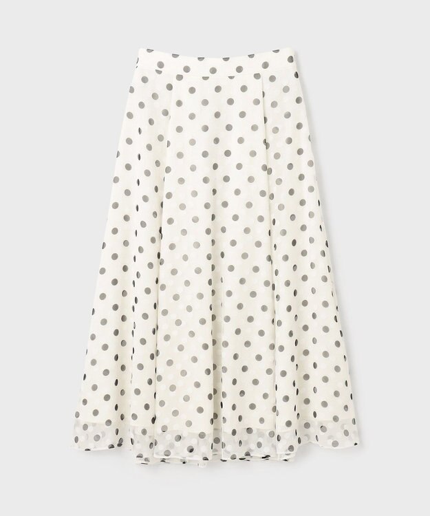 GRACE CONTINENTAL ドットオパールスカート ホワイト