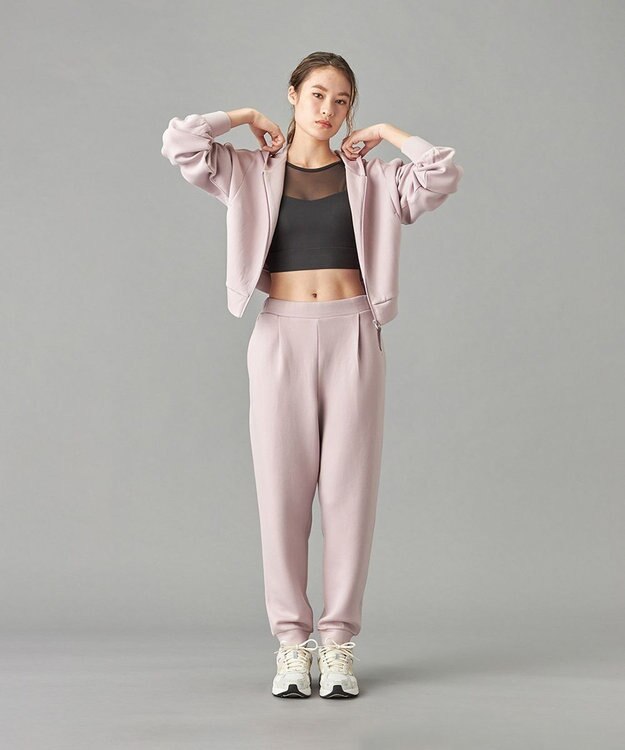 Chacott ダンボールフルジップフーディー グレイッシュローズ