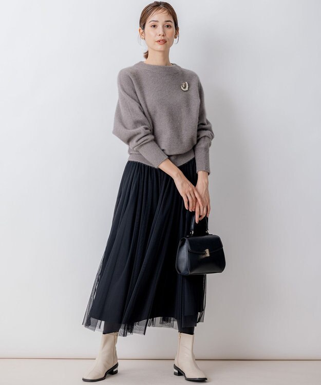 組曲 FOXミックス ニット ブラウン系