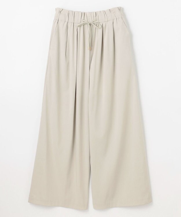 ANY L 【新色追加/ウエストゴム】清涼リラックスハイウエストパンツ グレージュ