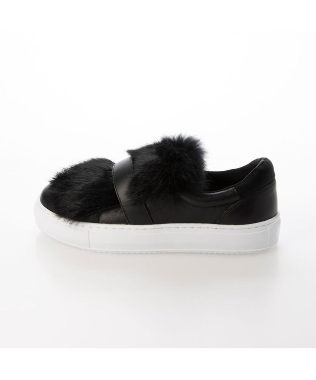 MODE ET JACOMO <MODE ET JACOMO>ボリュームファースリッポン ブラック