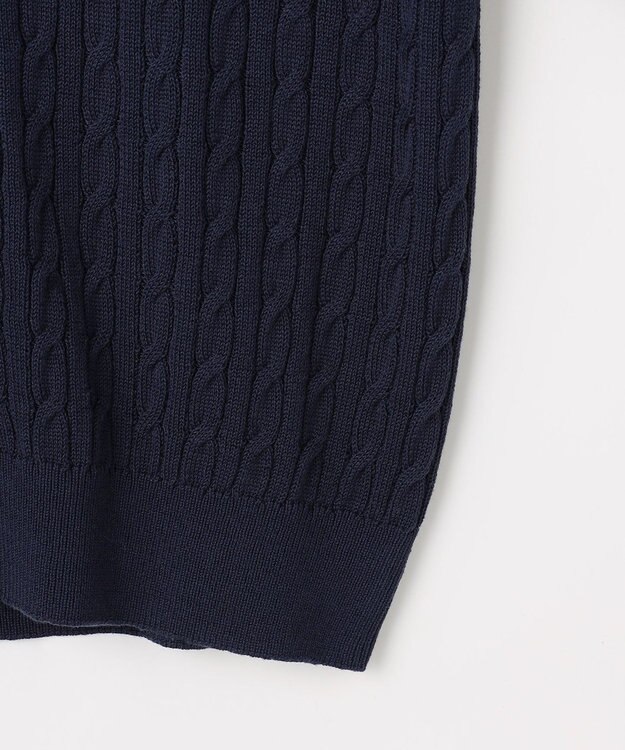 ANY 【POLO BCS別注】ケーブルニットポロ ネイビー