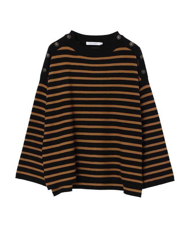 AMERICAN HOLIC バイパチショルダーボタンニットプルオーバー Black