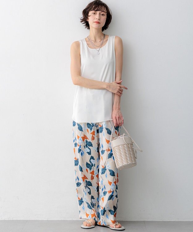 23区 S 【Oggi5月号掲載】ミスティサテン タンクトップ アイボリー系