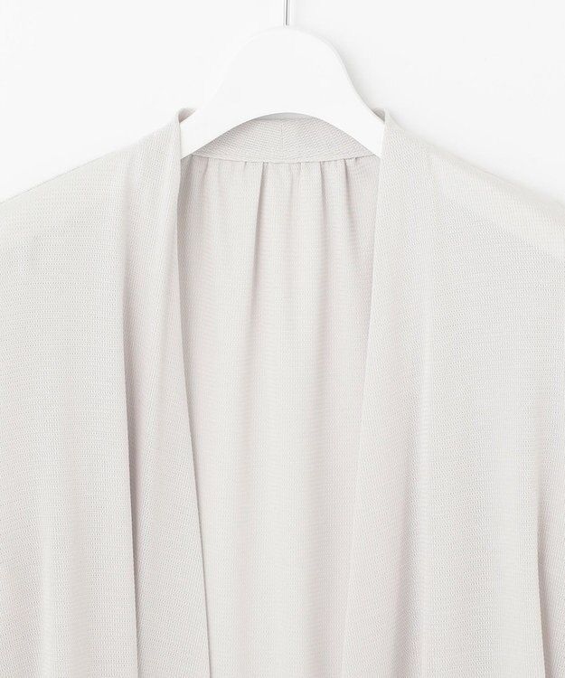 自由区 【保湿性/吸湿性/吸水速乾/接触冷感/UVケア】ハンディカーディガン ショート ライトグレー系