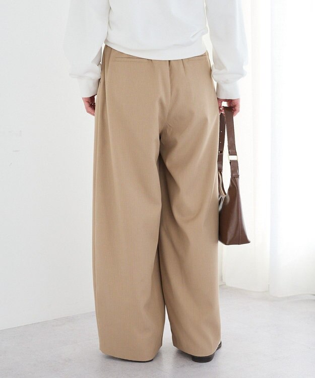 CRAFT STANDARD BOUTIQUE ストライプタックカーブパンツ Stripe Beige