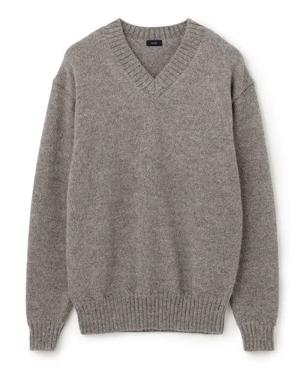 JOSEPH HOMME ファインアルパカ　Vネックニット ライトグレー系