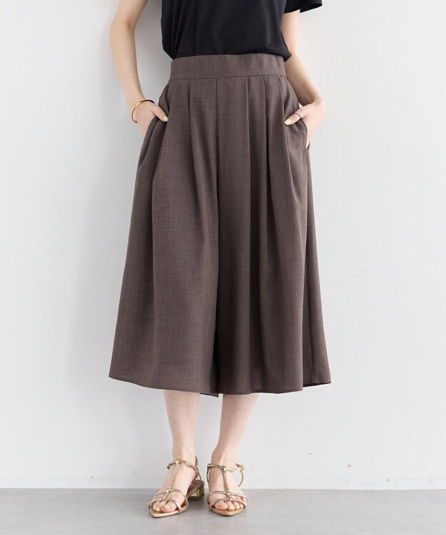 YECCA VECCA 【UVカット】ガウチョパンツ Brown