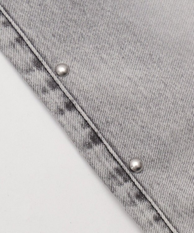 WEGO ロゴスタッズハーフパンツ グレー