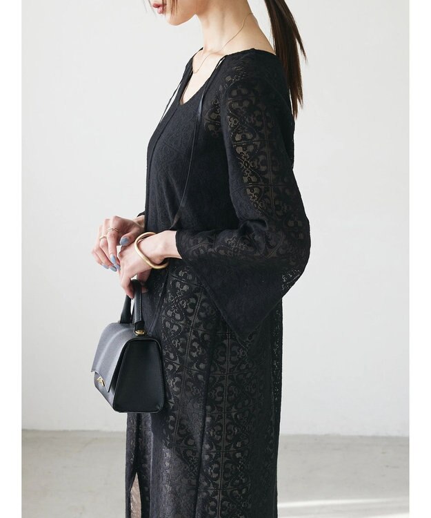 Green Parks AnriettMusee レースロングワンピース Black