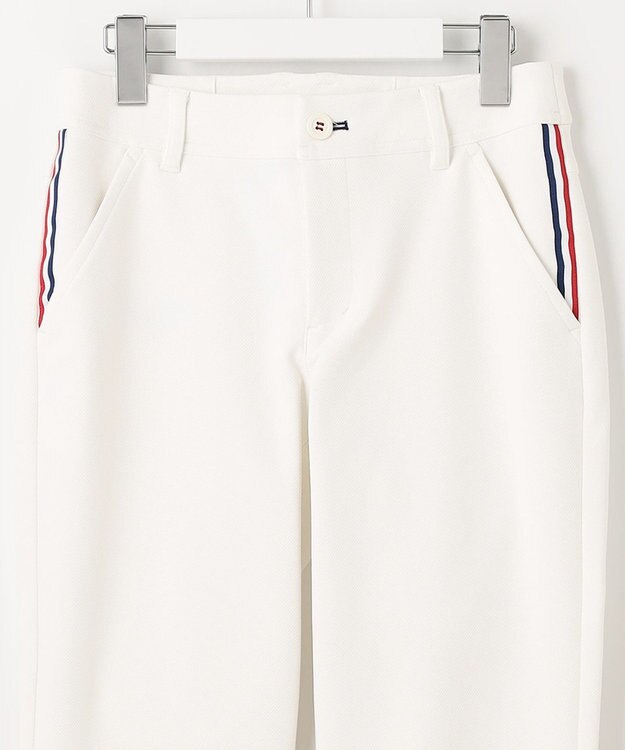 23区GOLF 透けにくい白！【WOMEN】トリコットツイル  ベーシックパンツ ホワイト系