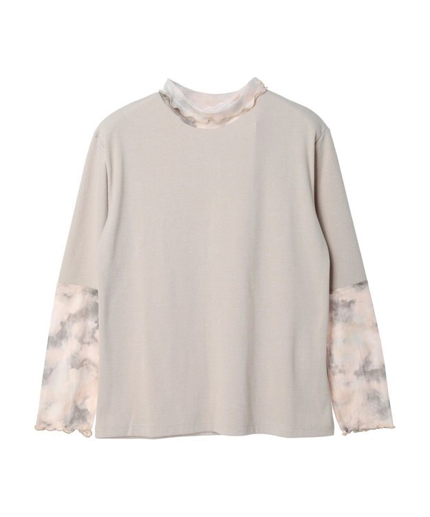 Green Parks ・ＲＡＹ　ＣＡＳＳＩＮ　タイダイシアーハイネック Gray Beige