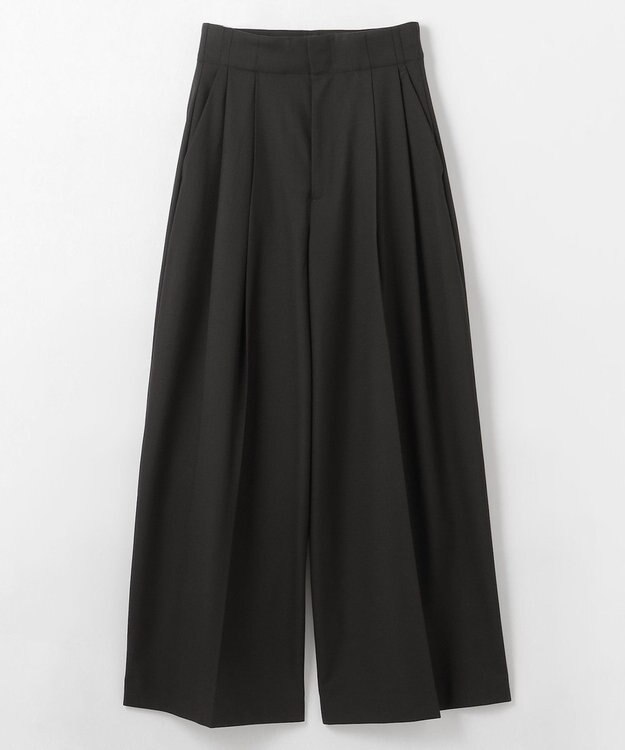 NAVE 【Nave・洗える】2WAYツイル ワイドパンツ ブラック系