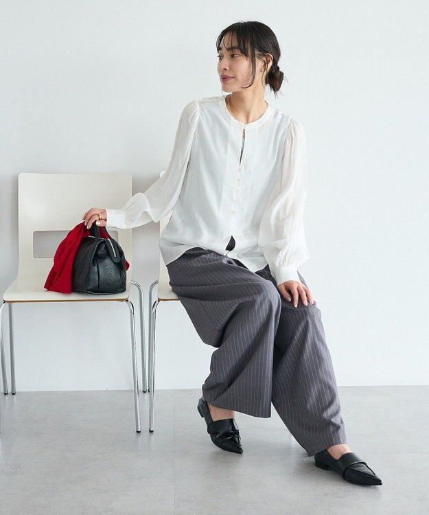 CRAFT STANDARD BOUTIQUE ストライプタックカーブパンツ Stripe Gray
