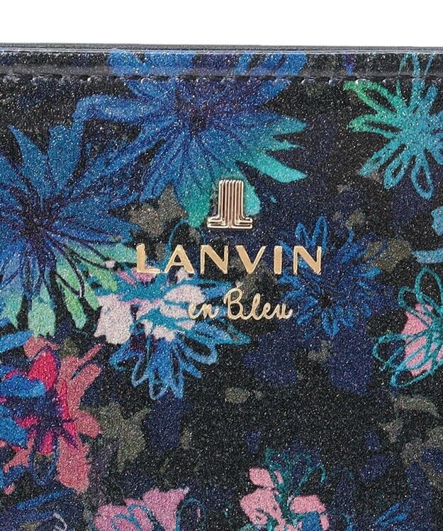 LANVIN en Bleu ブルーデイジー Lファスナー二つ折り財布 ブルー