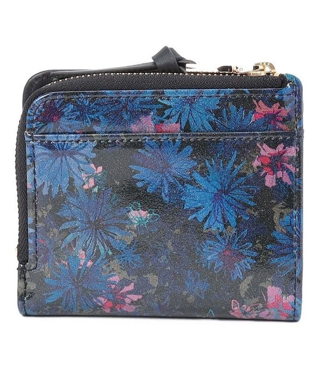 LANVIN en Bleu ブルーデイジー Lファスナー二つ折り財布 ブルー