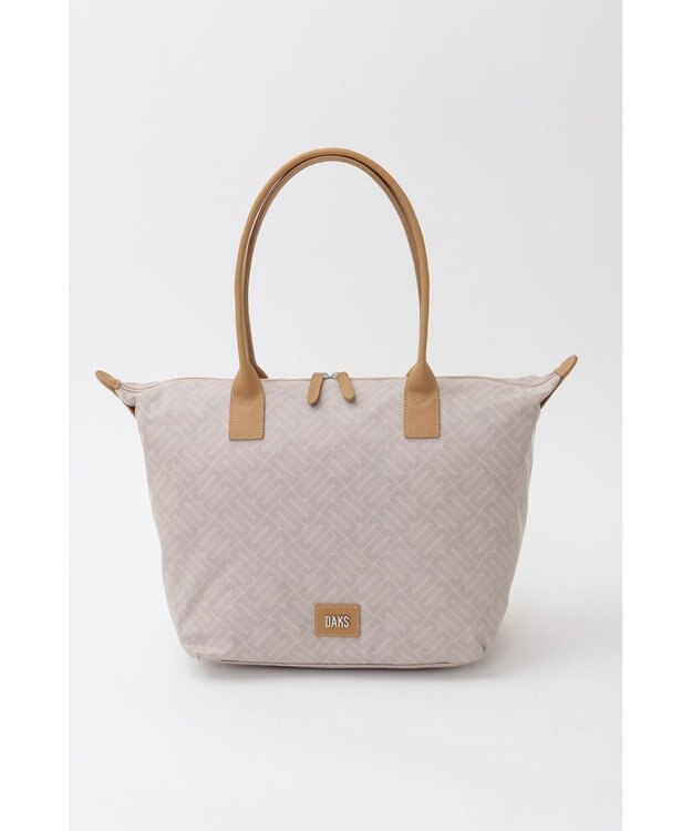 DAKS DD合皮ラージトートバッグ ベージュ