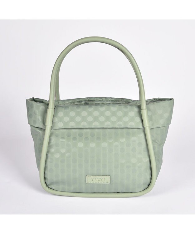 Y'SACCS Polka Dots パイピングトート Sサイズ ライトグリーン