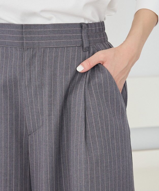 CRAFT STANDARD BOUTIQUE ストライプタックカーブパンツ Stripe Gray