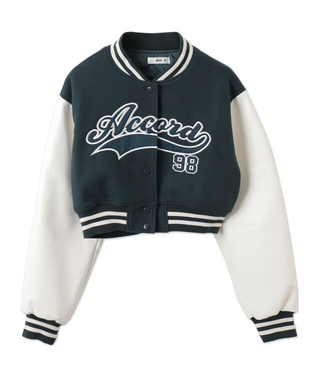 WEGO スタジアムロゴショートスタジャン グリーン