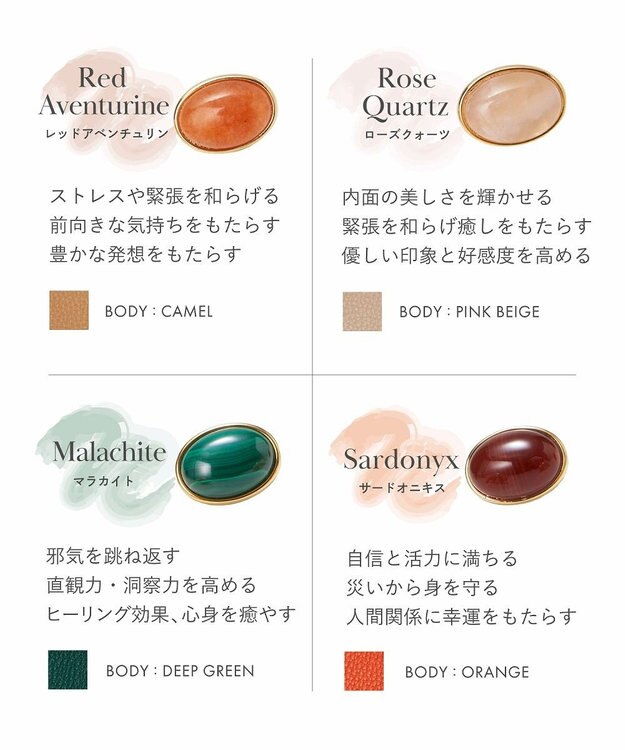 TOPKAPI 【TOPKAPI】gemdrops ジェムドロップ ミニエンボスレザー 天然石 三つ折り 財布 ブロンズ