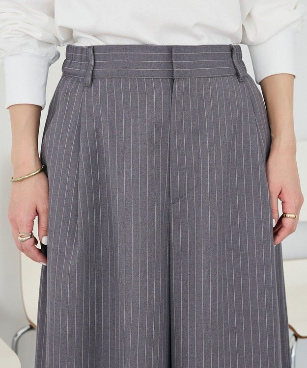 CRAFT STANDARD BOUTIQUE ストライプタックカーブパンツ Stripe Gray