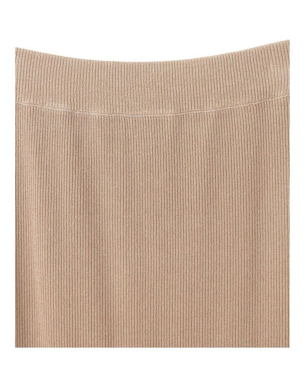 YECCA VECCA ティアードフリルラメニットスカート Beige