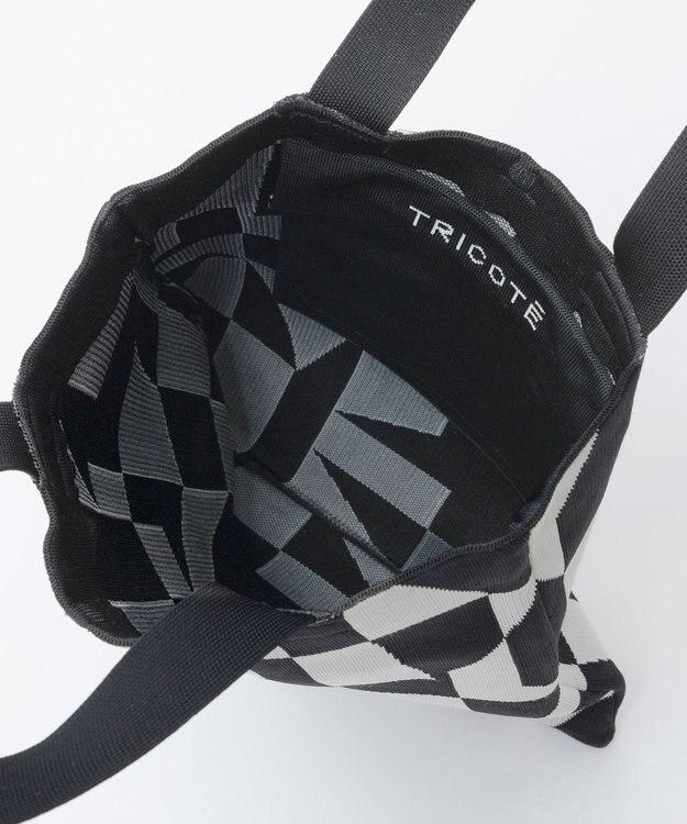 TRICOTE ランダムブロックトートバッグ【軽くて丈夫・A4対応】 99BLACK