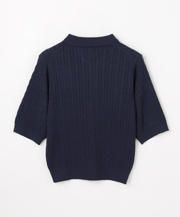 ANY 【POLO BCS別注】ケーブルニットポロ ネイビー