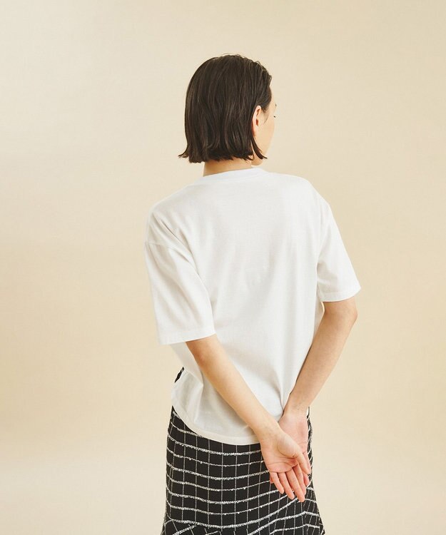 GRACE CONTINENTAL レコードプリントTシャツ ピンク