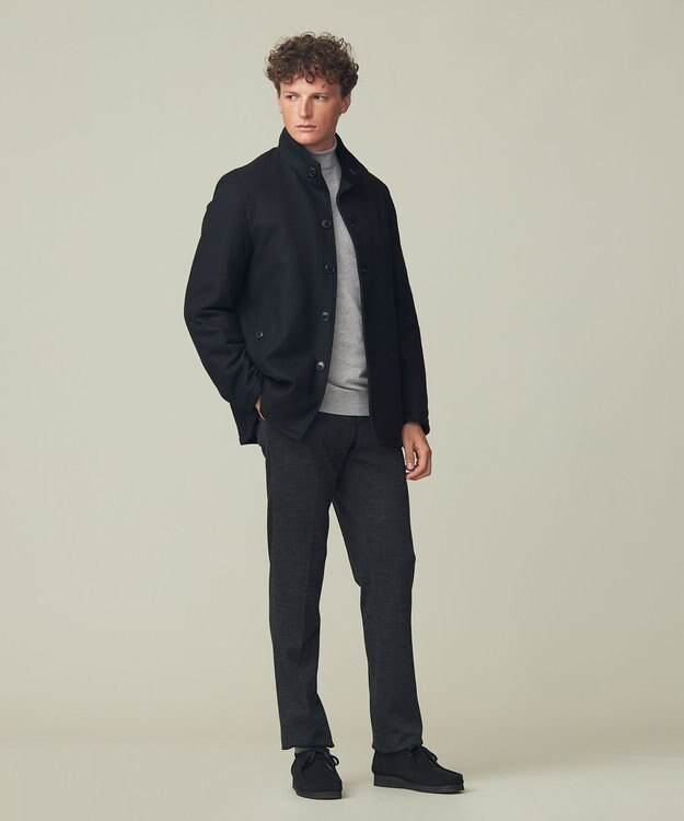 J.PRESS MEN ショートカーコート スタンドカラーブルゾン ネイビー系