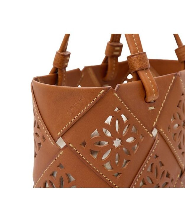 genten サスカットバスケット手提げバッグ＜S＞ チャ